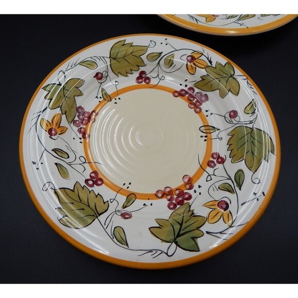 Pier 1  Imports Chateau Napa Salad Pasta Dish Bowls Earthenware Hand-painted S/5 - Picture 6 of 14